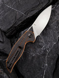 Civivi Anthropos Linerlock Orange Carbon Fiber Folding Knife Flipper 903a