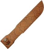 7" Fixed Blade Belt Leather Knife Sheath Python Pattern