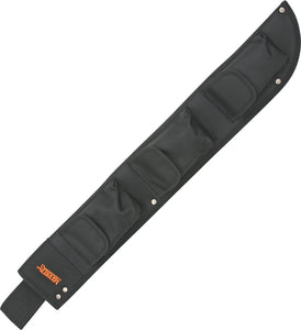 Marbles Heavy Black & Orange Nylon Fixed Blade Machete Belt Sheath w/ Sharpening Stone