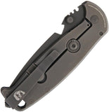 DPx Gear HEST F2 Framelock Left Serrated Folding Pocket Knife D2 Steel