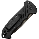 Gerber Automatic 06  Knife Button Lock Black Aluminum  CPM-S30V Stainless Drop Pt 1295
