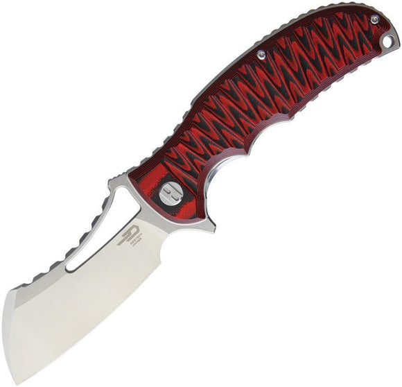 Bestech Knives Hornet Linerlock Black & Red G10 Stainless D2 Folding Knife G12B
