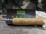 Opinel Waves Nature Series No 7 Beech Wood Stainless LOCKING Folding Knife 01552