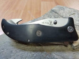 Elk Ridge 9" Folding Guthook Assisted Open Pocket Knife Black Wood - A156HGY