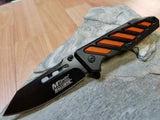 MTech Linerlock Black/Orange A/O Assisted Folding Knife 900bo