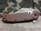 Ontario OKC RAT I Coyote Brown Folding Pocket Knife  -  8848CB