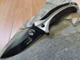 ELK RIDGE BALLISTIC Spring Assisted Folding Pocket Knife Ebony WOOD - A155GW