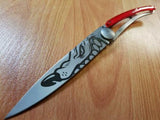 Deejo Street Winter Tattoo Red 37g Folding Knife - 1CB024