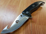 Elk Ridge 9" Folding Guthook Assisted Open Pocket Knife Black Wood - A156HGY