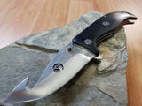 Elk Ridge 9" Folding Guthook Assisted Open Pocket Knife Black Wood - A156HGY