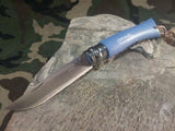 Opinel Trekking Blue No 7 # Wood Stainless Folding Pocket Knife - 1441