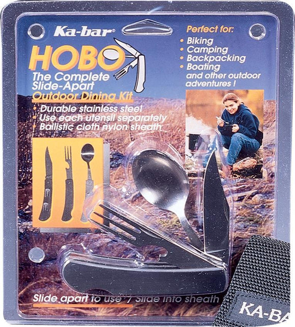 Ka-Bar Hobo Folding Knife Spoon Fork Camping & Eating Stainless Multi-Tool