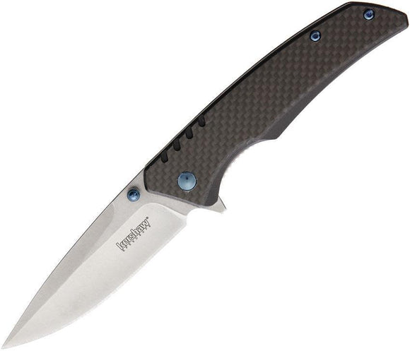 Kershaw Halogen Carbon Fiber Linerlock A/O Blade Over G10 Folding Knife  1336