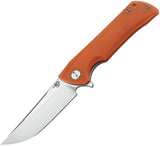 Bestech Knives Paladin Linerlock Orange Handle Stainless D2 Folding Knife