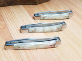 Schrade Lot of 3 Large Trapper Imperial Cracked Ice Folding Pocket Knives