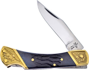 Frost Cutlery Lockback Blue Jigged Bone Handle Folding Blade Knife