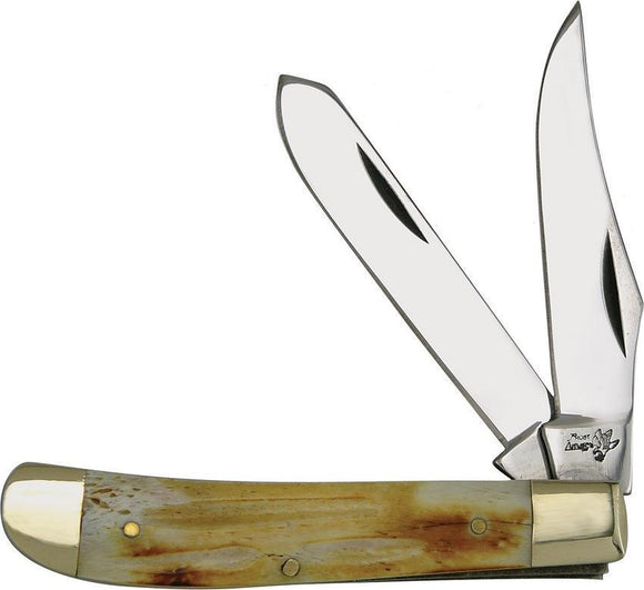  Details about  Frost Mini Trapper Second Cut Bone Handle Mirror Stainless Folding Knife