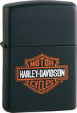 Zippo Lighter Harley Davidson H-D logo Black Matte Windproof USA