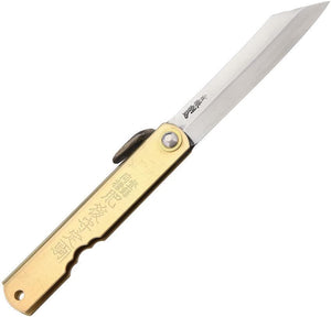 Higonokami Knives Brass Folding Pocket Knife Steel Blade