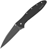 Kershaw Leek Framelock A/O Assisted Black Tungsten 14C28N Folding Knife