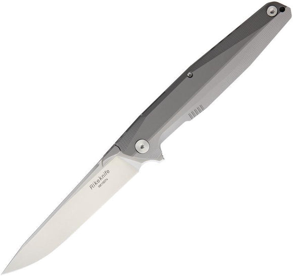 Rike Kwaiken CPM S35VN Blade Framelock Gray Titanium Stainless Knife