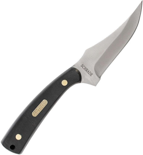 Schrade Old Timer Large Sharpfinger Stainless Fixed Blade Black Knife