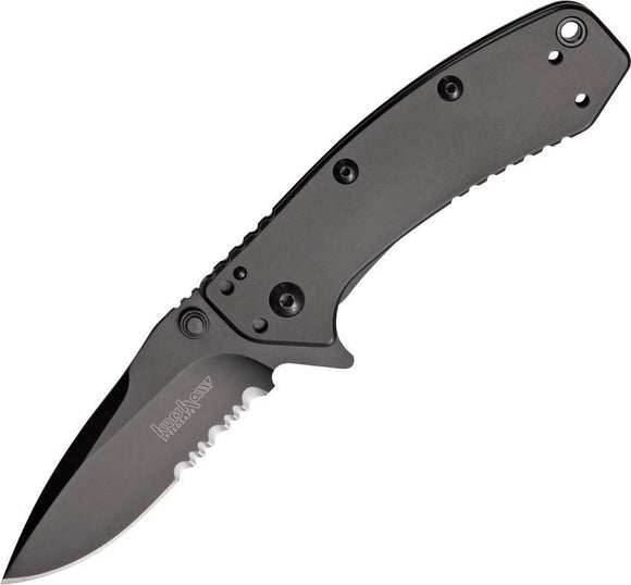 Kershaw Cryo Rick Hinderer Black Serrated Blade A/O Folding Knife EDC