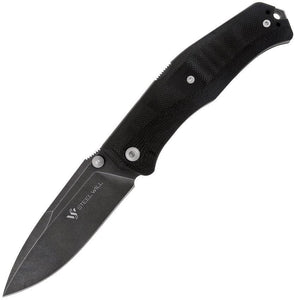 Steel Will Gekko 1559 Lockback Black & Gray G10 Handle Folding Blade Knife