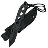 Frost Navy Seal Fixed Blade Tanto Stainless Black Aluminum Handle Knife