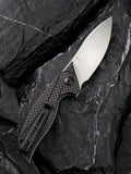 Civivi Anthropos Linerlock Black Carbon Fiber Folding Knife Flipper 903c
