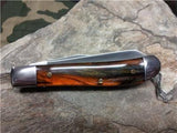Schrade Imperial Medium Trapper Amber Pocket Knife Folder Multiblade - 15T