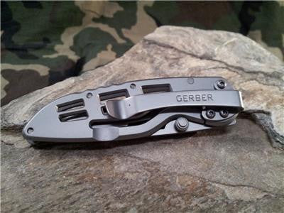 Gerber Ripstop Fine Edge Gerber Ripstop 1 Folding Framelock Standard Edge Pocket Knife - 1614 ...