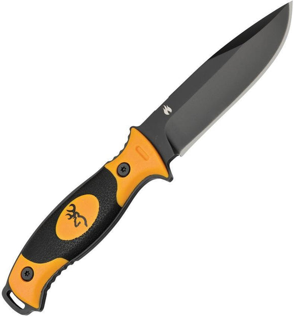 Browning Ignite BLK & Orange Handle Fixed Blade Knife