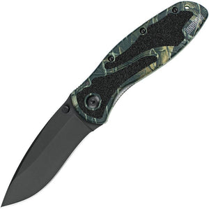 Kershaw Blur Linerlock A/O Black Blade Camo Handle Folding Knife EDC