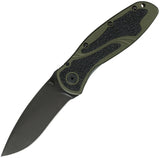 Kershaw Blur Linerlock A/O Black Blade Olive Drab Handle Folding Knife