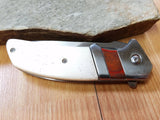 ELK RIDGE White BONE Spring Assist Drop Pt Folding Pocket Knife - a167BN