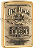 Zippo Lighter Jim Beam Brass Windless USA Made