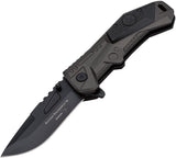 Boker Plus Gray Black Kalashnikov 16 Linerlock 7Cr17 Folding Knife