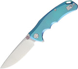 Artisan Small Tradition Framelock Green Titanium Steel Folding Knife