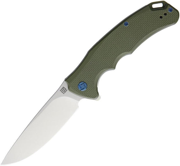 Artisan Tradition Linerlock G10 OD Green D2 Tool Steel Folding Knife