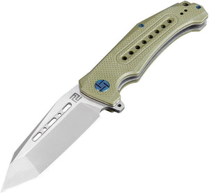 Artisan Jungle Linerlock Green Handle Folding Knife