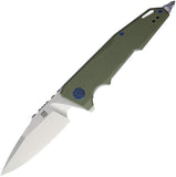 Artisan Predator Linerlock OD Green G10 Screwdriver D2 Tool Steel Knife