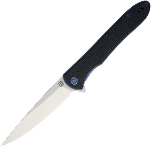 Artisan Shark Linerlock Black G10 Handle D2 Tool Steel Folding Knife 1707PBK
