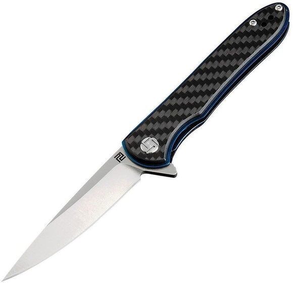 Artisan Cutlery Shark D2 Linerlock Gray CF/G10 Folding Knife