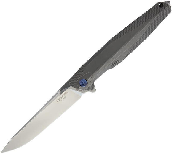 Rike Dark Gray Titanium Framelock Bohler M390 Stainless Blade Knife