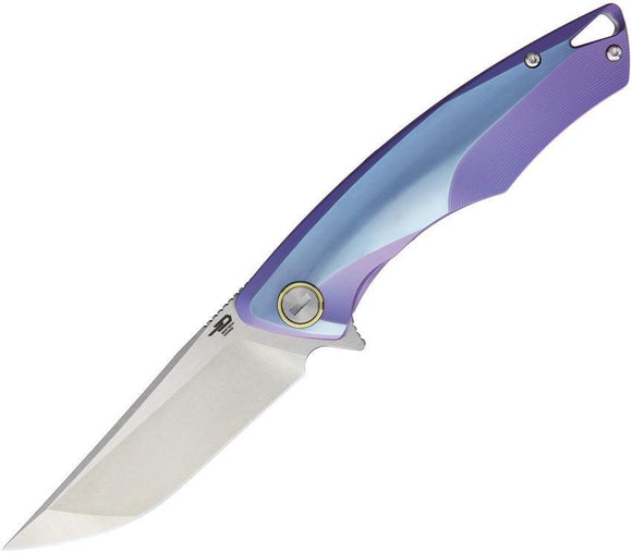 Bestech Knives DOLPHIN Framelock Blue/Purple Titanium S35VN Folding Knife