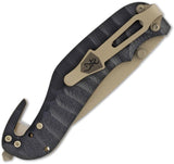 Browning Duration Linerlock Black G10 Handle Folding Serrated Blade Knife