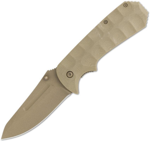 Browning Unleashed A/O Blade Desert Tan G10 Titanium Handle Folding Knife
