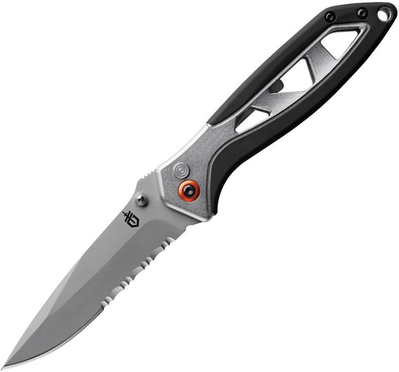 Gerber Outrigger XL Plunge Lock A/O Drop Pt Serrated 7Cr17MoV Folding Knife 1764