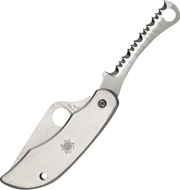 Spyderco Stainless ClipiTool Serrated Blade & Folding Standard Edge Knife 176PS